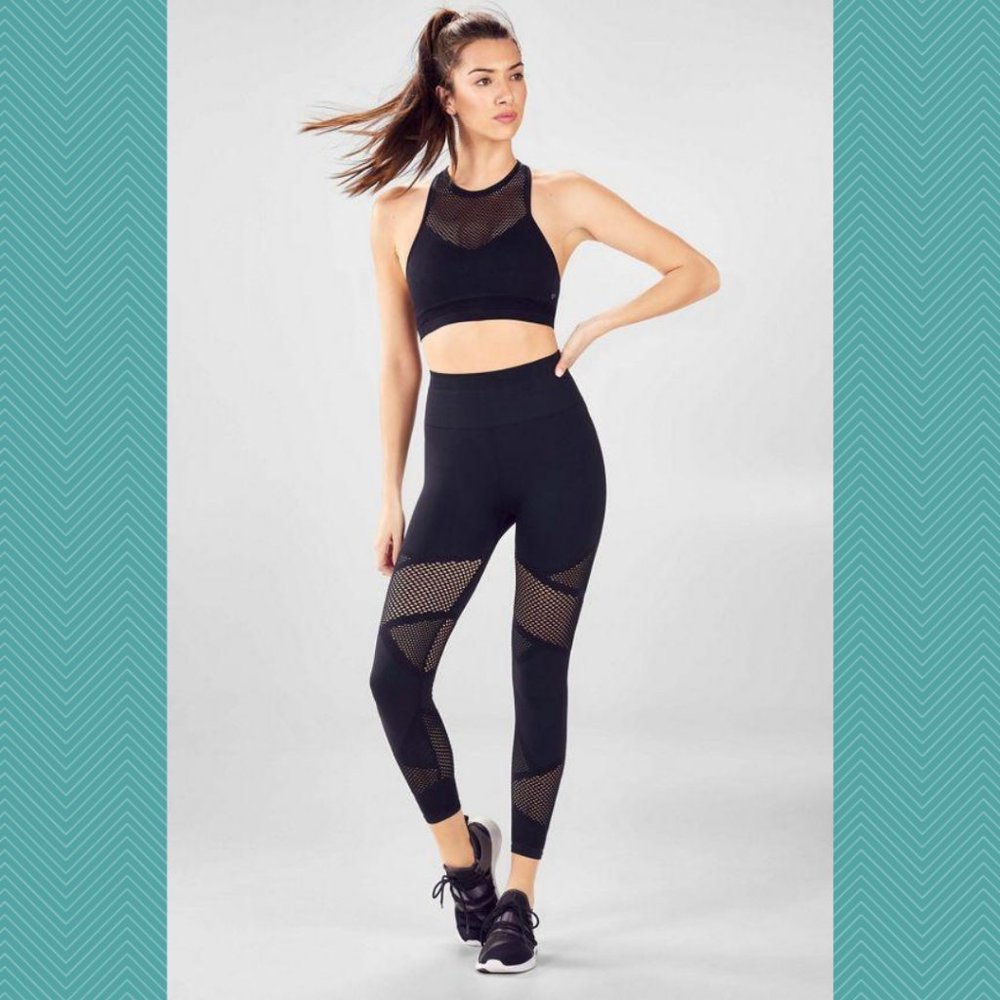 Fabletics Black Mesh Leggings